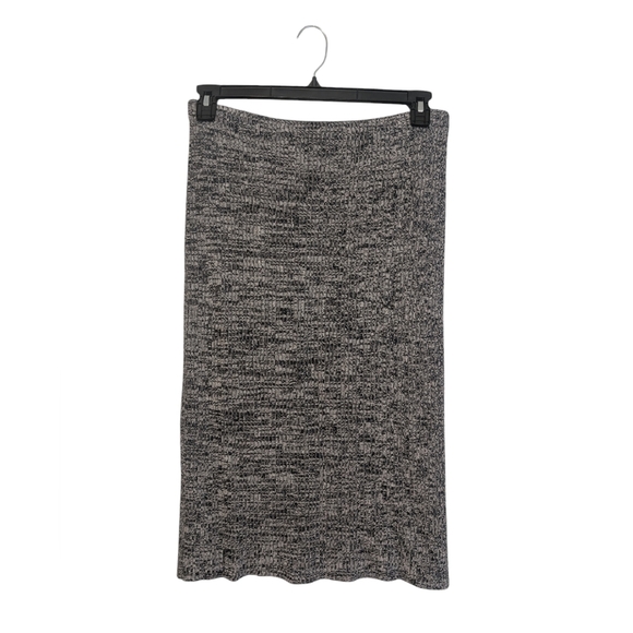 Theory midi knit viscose skirt black and grey stretch - Picture 1 of 6